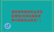迷你世界里的天山灵芝在哪找(如何在迷你世界中获取天山灵芝？)