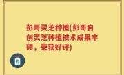 彭哥灵芝种植(彭哥自创灵芝种植技术成果丰硕，荣获好评)