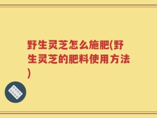 野生灵芝怎么施肥(野生灵芝的肥料使用方法)