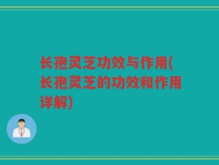 长孢灵芝功效与作用(长孢灵芝的功效和作用详解)