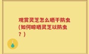 观赏灵芝怎么晒干防虫(如何晾晒灵芝以防虫？)