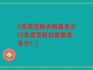 5克灵芝粉大概是多少(5克灵芝粉的重量是多少？)