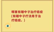 哪里有硼中子治疗癌症(有硼中子疗法用于治疗癌症。)