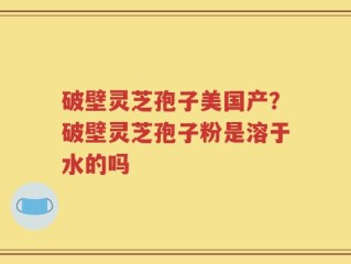 破壁灵芝孢子美国产？破壁灵芝孢子粉是溶于水的吗