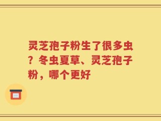灵芝孢子粉生了很多虫？冬虫夏草、灵芝孢子粉，哪个更好