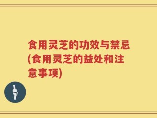 食用灵芝的功效与禁忌(食用灵芝的益处和注意事项)
