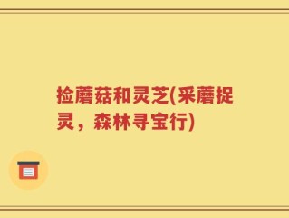 捡蘑菇和灵芝(采蘑捉灵，森林寻宝行)