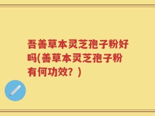 吾善草本灵芝孢子粉好吗(善草本灵芝孢子粉有何功效？)