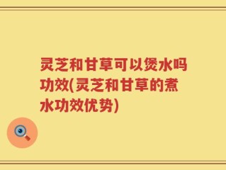 灵芝和甘草可以煲水吗功效(灵芝和甘草的煮水功效优势)