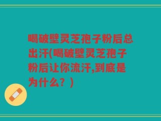 喝破壁灵芝孢子粉后总出汗(喝破壁灵芝孢子粉后让你流汗,到底是为什么？)