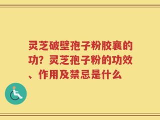 灵芝破壁孢子粉胶襄的功？灵芝孢子粉的功效、作用及禁忌是什么