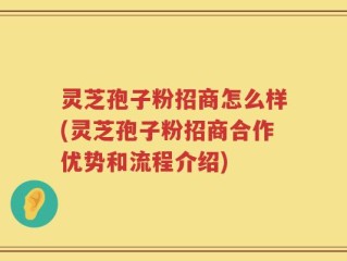 灵芝孢子粉招商怎么样(灵芝孢子粉招商合作优势和流程介绍)