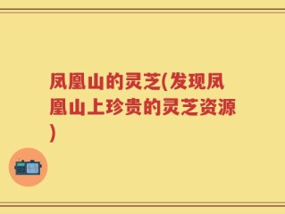 凤凰山的灵芝(发现凤凰山上珍贵的灵芝资源)