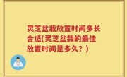 灵芝盆栽放置时间多长合适(灵芝盆栽的最佳放置时间是多久？)