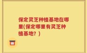 保定灵芝种植基地在哪里(保定哪里有灵芝种植基地？)
