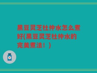 黑豆灵芝杜仲水怎么煮好(黑豆灵芝杜仲水的完美煮法！)
