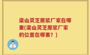 梁山灵芝原浆厂家在哪里(梁山灵芝原浆厂家的位置在哪里？)