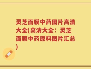 灵芝面膜中药图片高清大全(高清大全：灵芝面膜中药原料图片汇总)