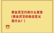 黄金灵芝代表什么寓意(黄金灵芝的象征意义是什么？)