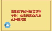 家里能不能种植灵芝孢子粉？在家闲置空房怎么种植灵芝
