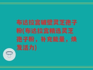 布达拉宫破壁灵芝孢子粉(布达拉宫精选灵芝孢子粉，补充能量，焕发活力)