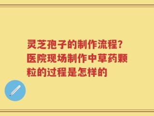 灵芝孢子的制作流程？医院现场制作中草药颗粒的过程是怎样的