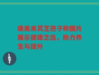 康美来灵芝孢子粉图片展示健康之选，助力养生与提升