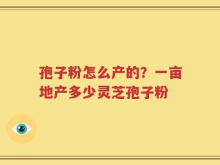孢子粉怎么产的？一亩地产多少灵芝孢子粉