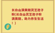 长白山满黄期灵芝孢子粉(长白山灵芝孢子粉满黄期，助力养生生活！)