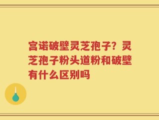 宫诺破壁灵芝孢子？灵芝孢子粉头道粉和破壁有什么区别吗