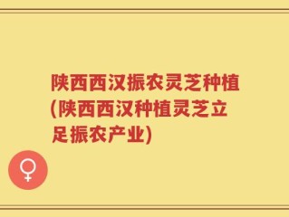 陕西西汉振农灵芝种植(陕西西汉种植灵芝立足振农产业)
