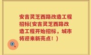安吉灵芝西路改造工程招标(安吉灵芝西路改造工程开始招标，城市将迎来新亮点！)