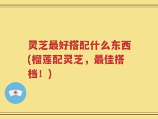 灵芝最好搭配什么东西(榴莲配灵芝，最佳搭档！)