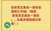 宝安灵芝美食一条街在地铁几号线(「地铁  宝安灵芝美食一条街」，从美食探秘直达享受！)