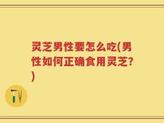 灵芝男性要怎么吃(男性如何正确食用灵芝？)