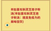 羊肚菌石斛灵芝孢子粉汤(羊肚菌石斛灵芝孢子粉汤：提高免疫力的美味佳饮)