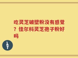 吃灵芝破壁粉没有感觉？佳尔科灵芝孢子粉好吗