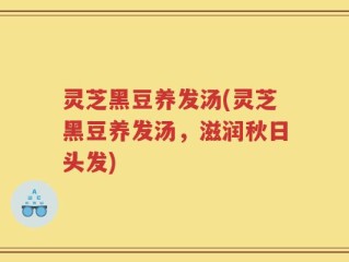 灵芝黑豆养发汤(灵芝黑豆养发汤，滋润秋日头发)