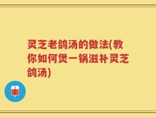 灵芝老鸽汤的做法(教你如何煲一锅滋补灵芝鸽汤)