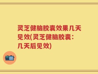 灵芝健脑胶囊效果几天见效(灵芝健脑胶囊：几天后见效)