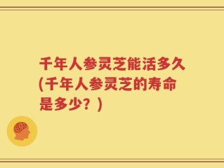 千年人参灵芝能活多久(千年人参灵芝的寿命是多少？)