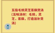 五指毛桃灵芝莲藕煲汤(五味汤材：毛桃，灵芝，莲藕，打造滋补煲汤)