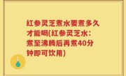 红参灵芝煮水要煮多久才能喝(红参灵芝水：煮至沸腾后再煮40分钟即可饮用)