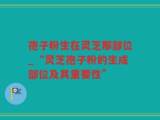 孢子粉生在灵芝那部位_“灵芝孢子粉的生成部位及其重要性”