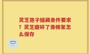 灵芝孢子储藏条件要求？灵芝磨碎了像棉絮怎么保存