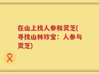 在山上找人参和灵芝(寻找山林珍宝：人参与灵芝)