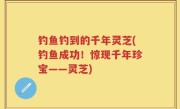 钓鱼钓到的千年灵芝(钓鱼成功！惊现千年珍宝——灵芝)