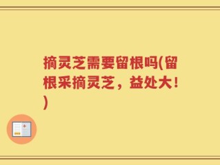 摘灵芝需要留根吗(留根采摘灵芝，益处大！)