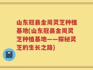 山东冠县金周灵芝种植基地(山东冠县金周灵芝种植基地——探秘灵芝的生长之路)
