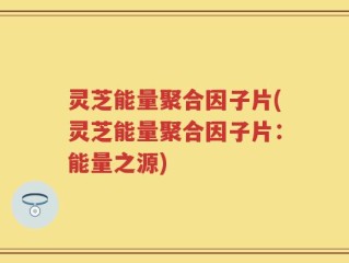 灵芝能量聚合因子片(灵芝能量聚合因子片：能量之源)